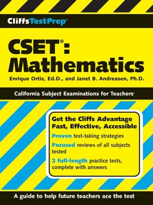 cover image of CliffsTestPrep CSET